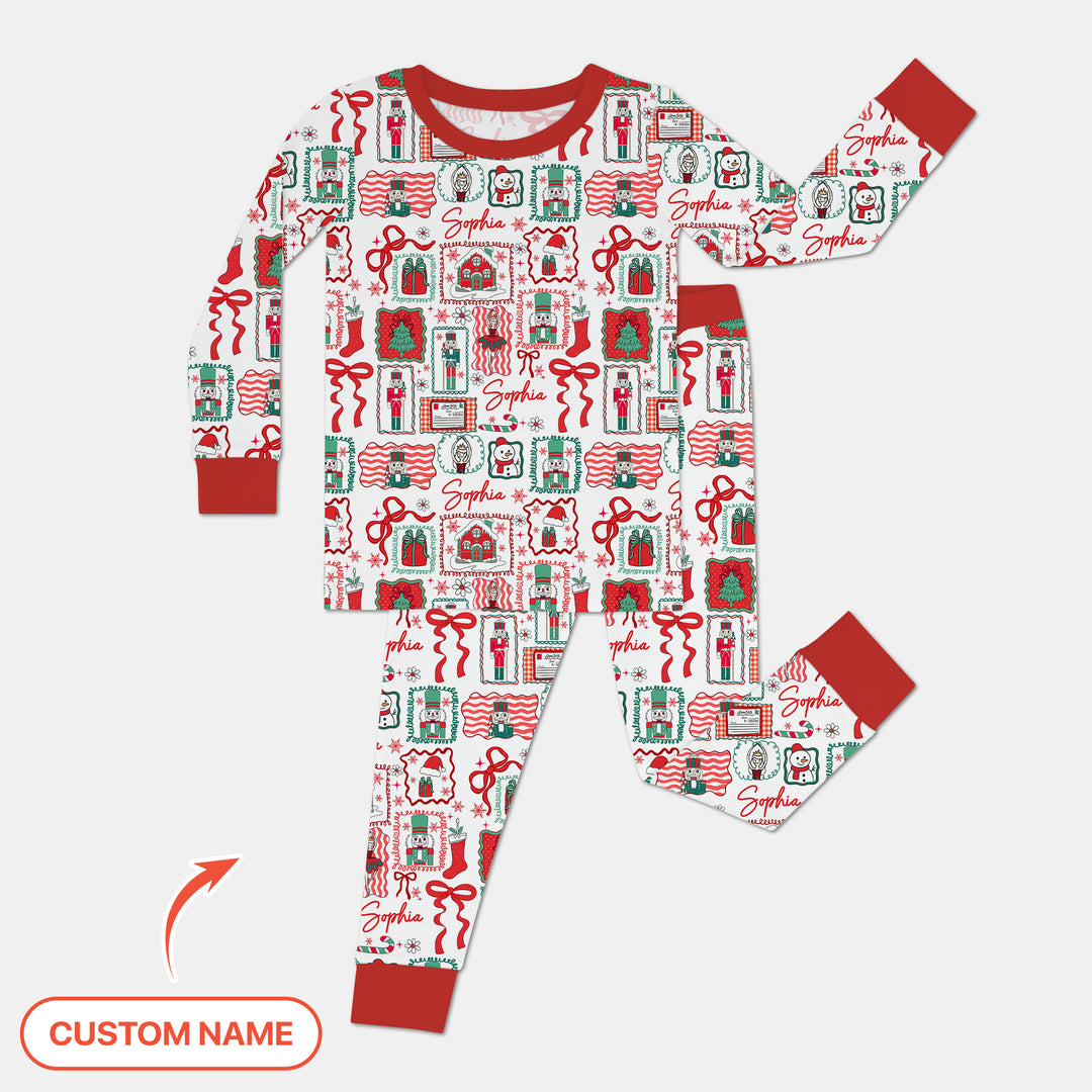 Personalized Nutcracker Parade Two Piece Long Sleeve Pajama Set