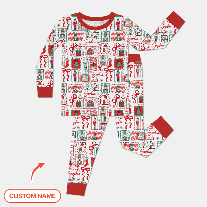 Personalized Nutcracker Parade Two Piece Long Sleeve Pajama Set
