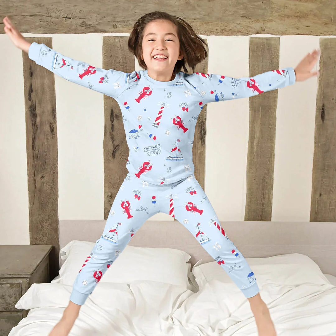East Coast Two Piece Long Sleeve Pajama Set - Zumbamboo