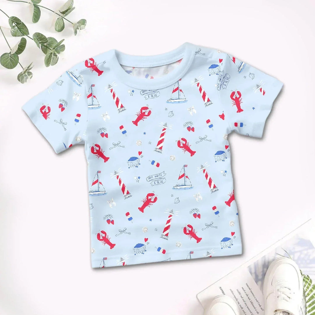 East Coast Two Piece Short Sleeve Shorts Pajama Set - Zumbamboo