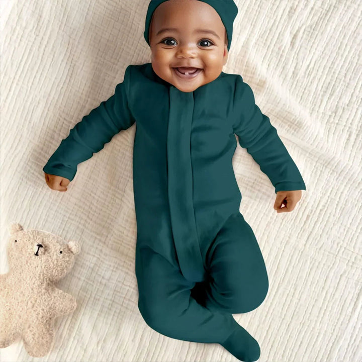 Emerald Magnetic Footie Romper - Zumbamboo