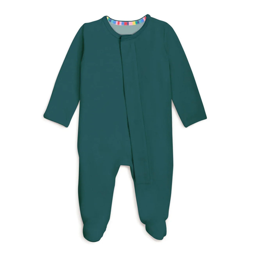 Emerald Magnetic Footie Romper - Zumbamboo