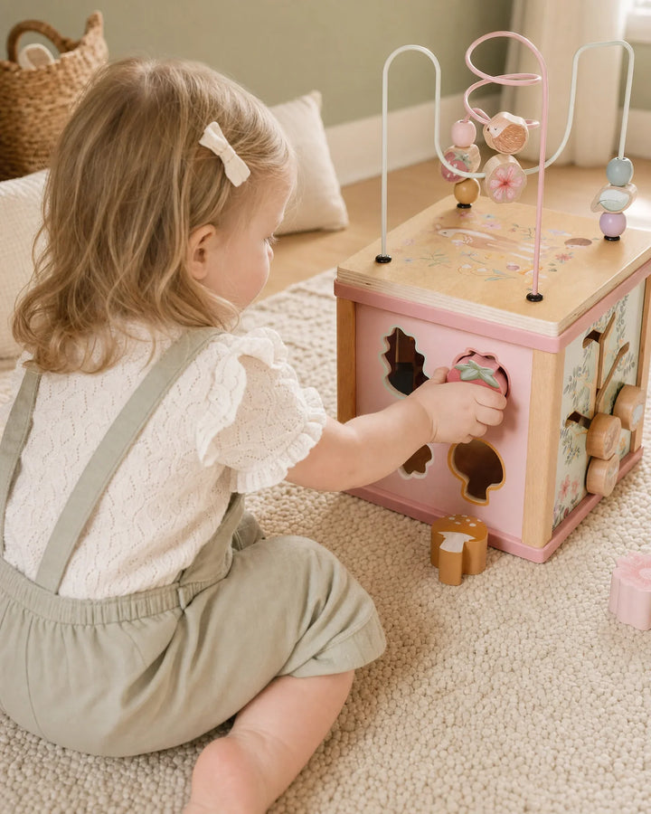 Blossom Garden Wooden Activity Cube