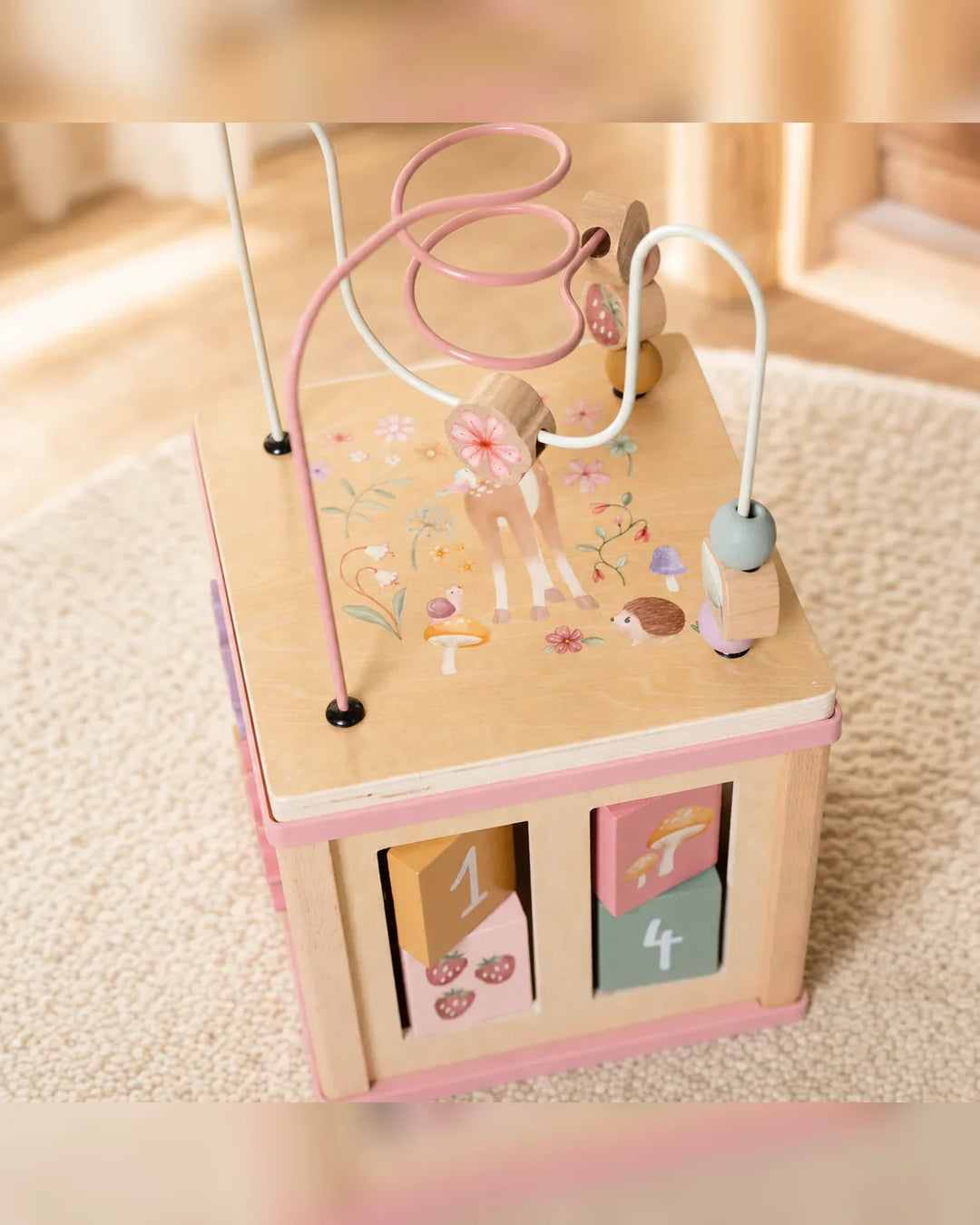 Blossom Garden Wooden Activity Cube