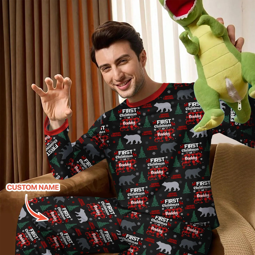 Family Bear First Christmas Men's Pajama Set - Zumbamboo