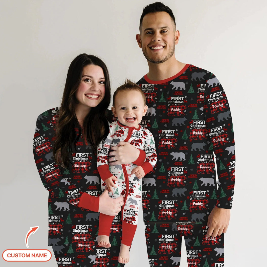 Family Bear First Christmas Women Pajama Set - Zumbamboo