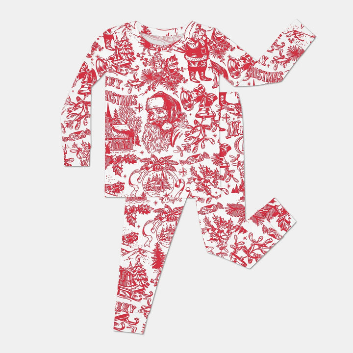 Family Christmas Chinoiserie Custom Color Pajama Two Piece Long Sleeve Pajama Set - Zumbamboo