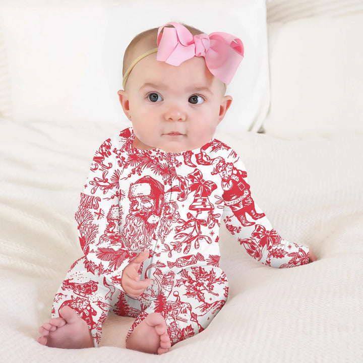 Family Christmas Chinoiserie Pajama Convertible Zippy - Zumbamboo
