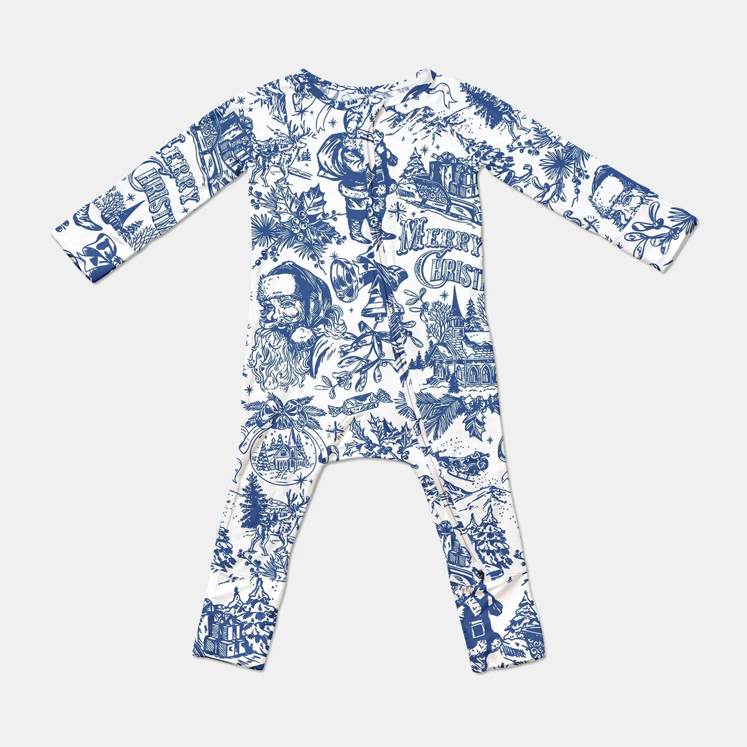 Family Christmas Chinoiserie Pajama Convertible Zippy - Zumbamboo