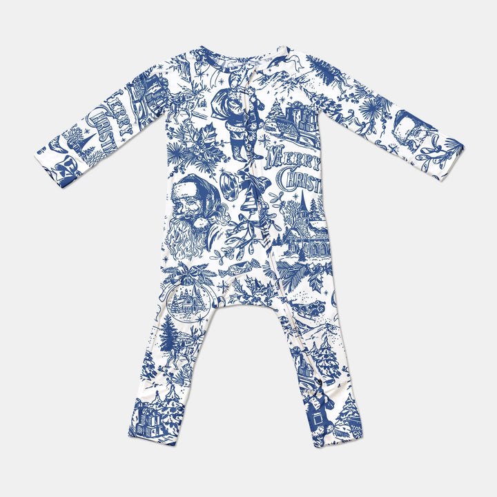 Family Christmas Chinoiserie Pajama Convertible Zippy - Zumbamboo