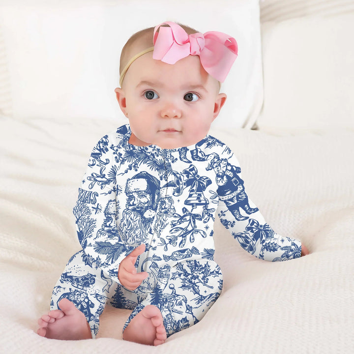 Family Christmas Chinoiserie Pajama Convertible Zippy - Zumbamboo