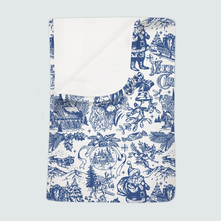 Family Christmas Chinoiserie Pajama Custom Toddler Blanket - Zumbamboo
