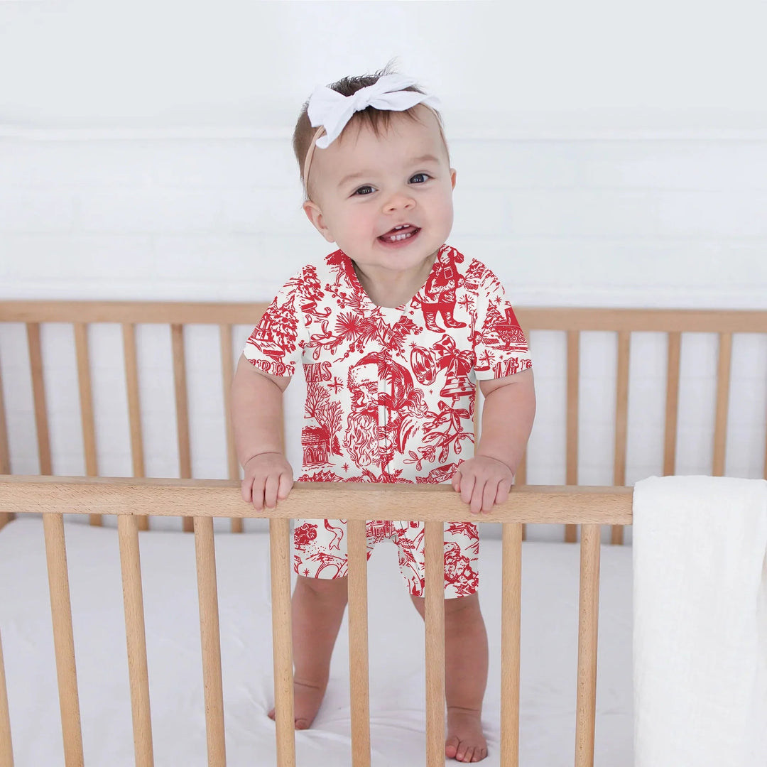 Family Christmas Chinoiserie Pajama Shorty Zippy - Zumbamboo