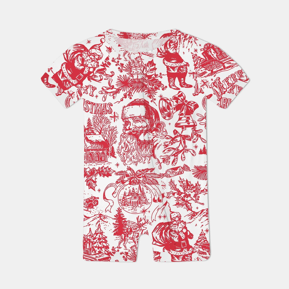 Family Christmas Chinoiserie Pajama Shorty Zippy - Zumbamboo