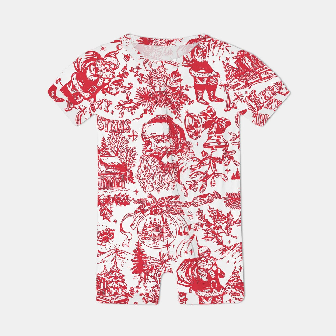 Family Christmas Chinoiserie Pajama Shorty Zippy - Zumbamboo