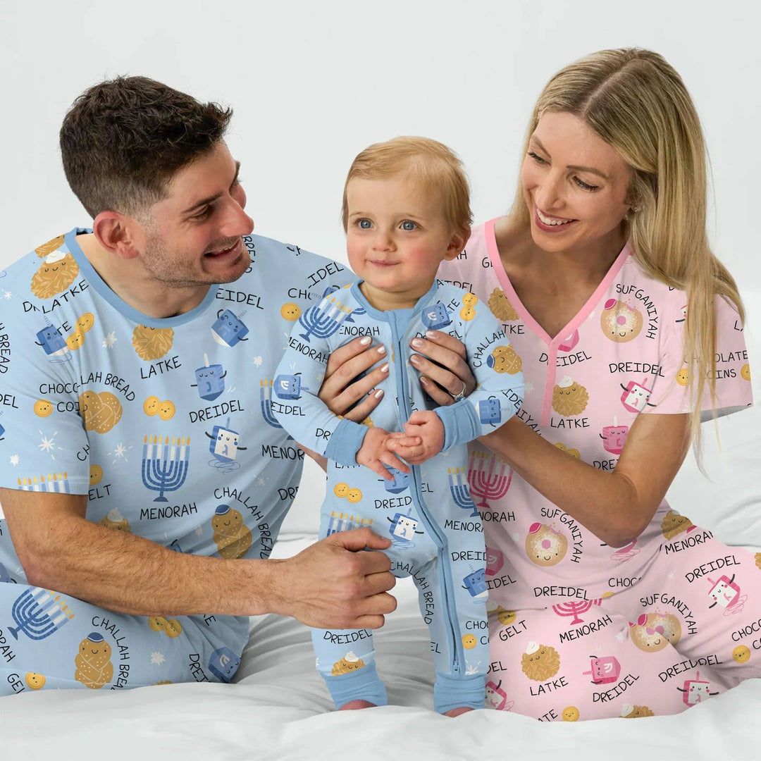 Family Hanukkah Matching Men's Pajama Set - Zumbamboo