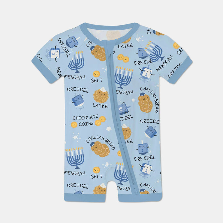 Family Hanukkah Matching Shorty Zippy - Zumbamboo