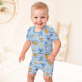 Family Hanukkah Matching Two Piece Short Sleeve Shorts Pajama Set , Family Hanukkah Matching Two Piece Short Sleeve Shorts Pajama Set - 12-18M / Blue