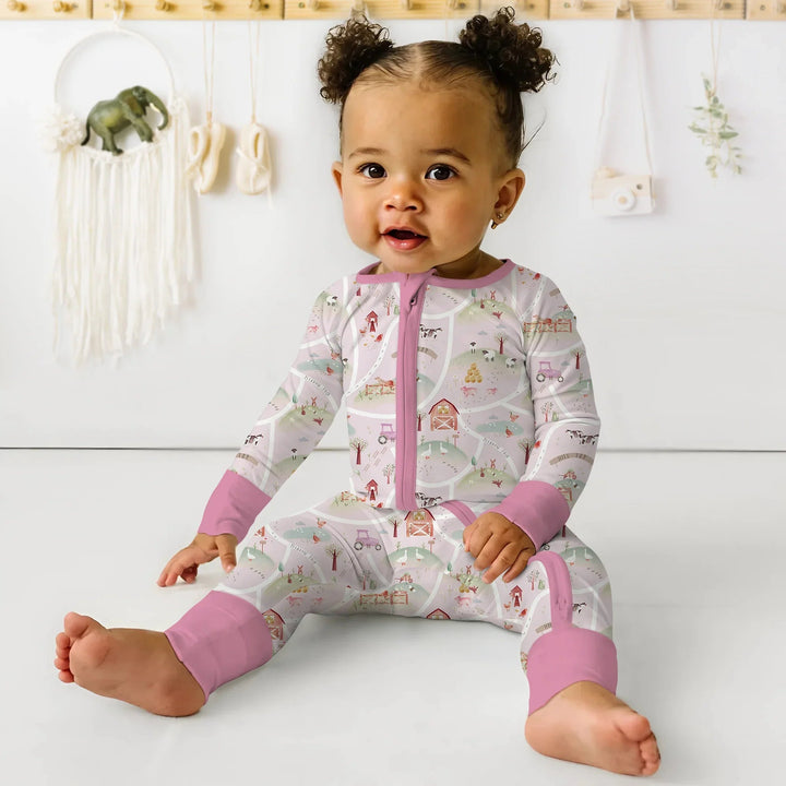 Farm Meadow Convertible Zippered Romper - Zumbamboo