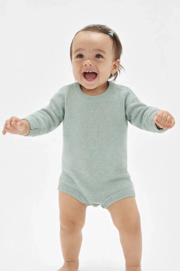 Solid Color Knit Sweater Bubble