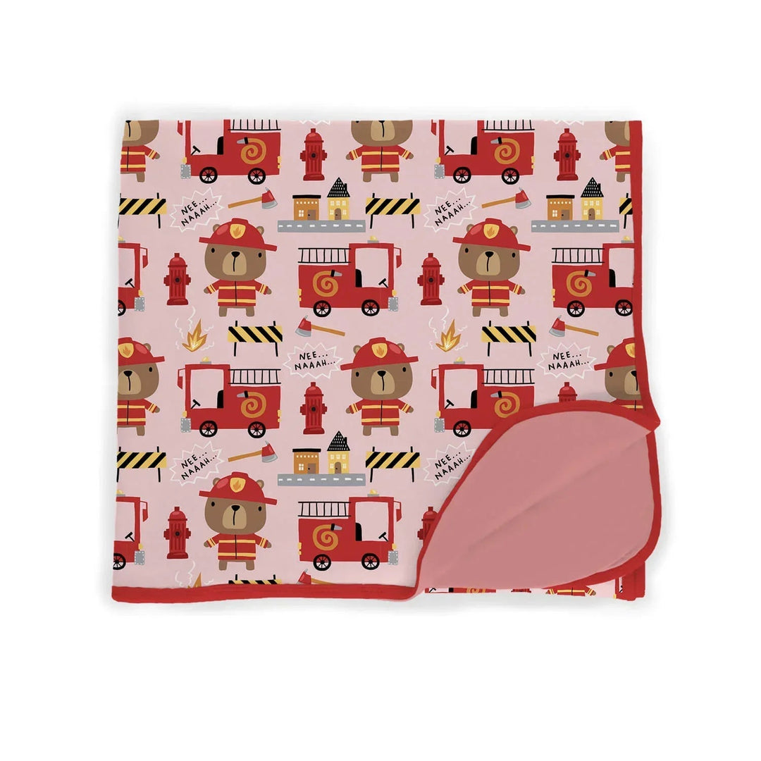Firefighter Bears Toddler Blanket - Zumbamboo