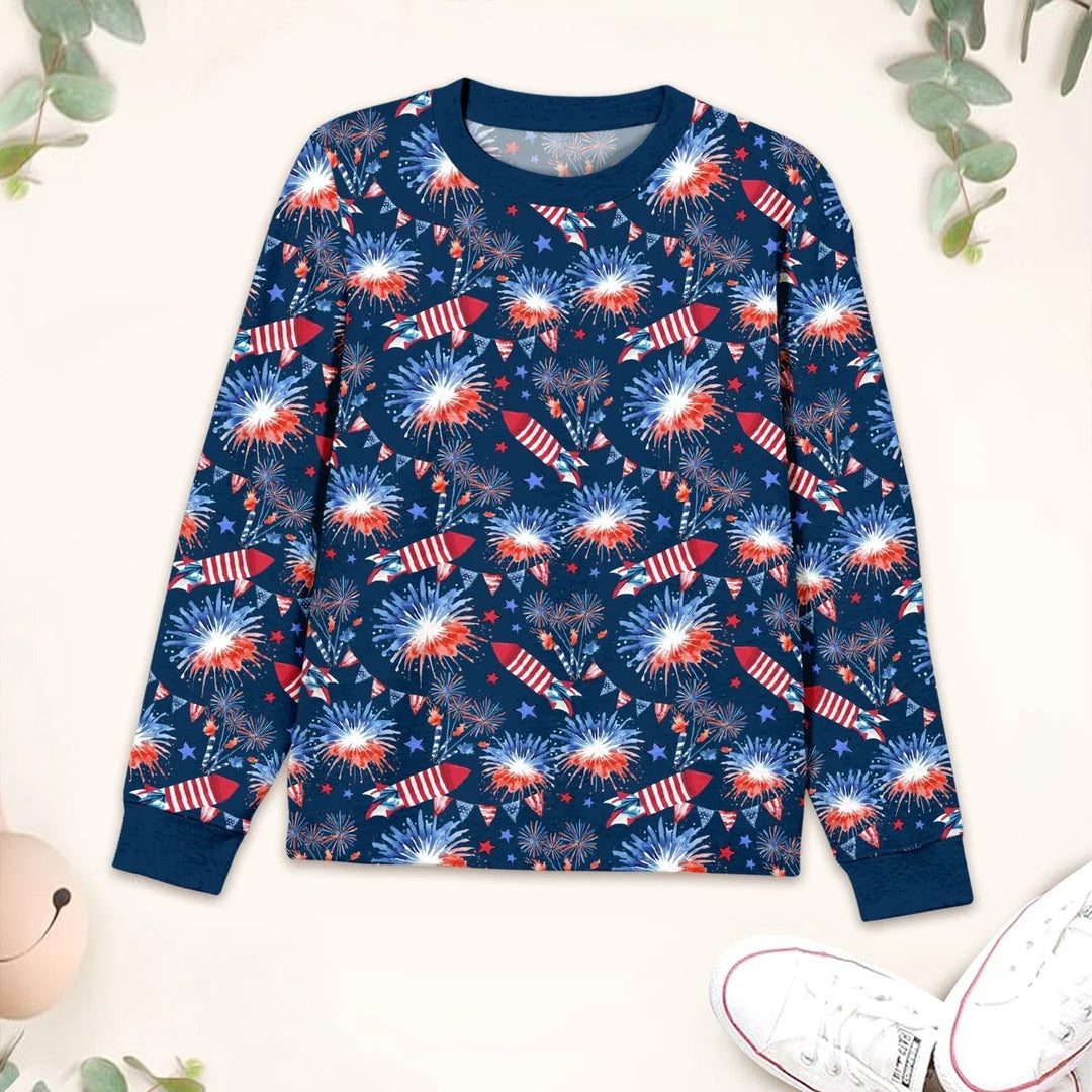 Firework Two Piece Long Sleeve Pajama Set - Zumbamboo