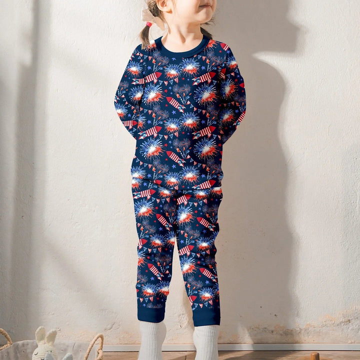 Firework Two Piece Long Sleeve Pajama Set - Zumbamboo