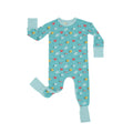 Fishes And Crabs Crescent Zippered Romper , Fishes And Crabs Crescent Zippered Romper - Newborn