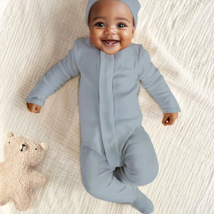 Fog Magnetic Footie Romper - Zumbamboo