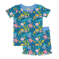Folk Floral Two-Piece Short Sleeve Shorts Pajama Set , Folk Floral Two-Piece Short Sleeve Shorts Pajama Set - 12-18M