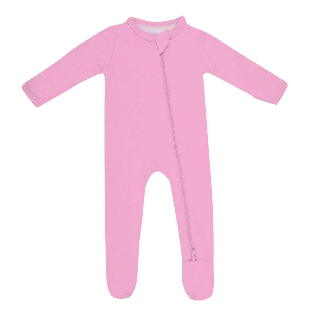 Footie Zippered Romper in Pink - Zumbamboo