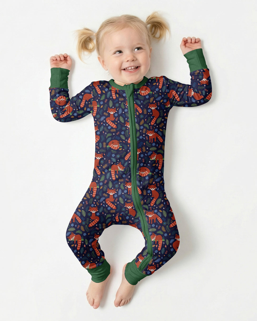 Tossed Red Panda Bamboo Convertible Zippy