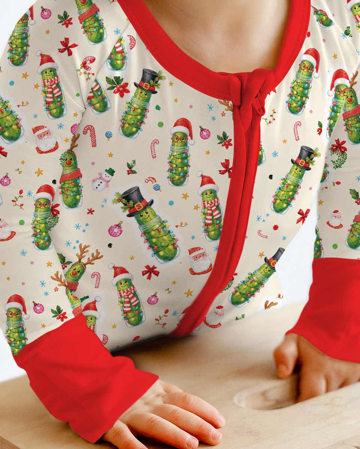 Funny Christmas Pickle Bamboo Convertible Zippy