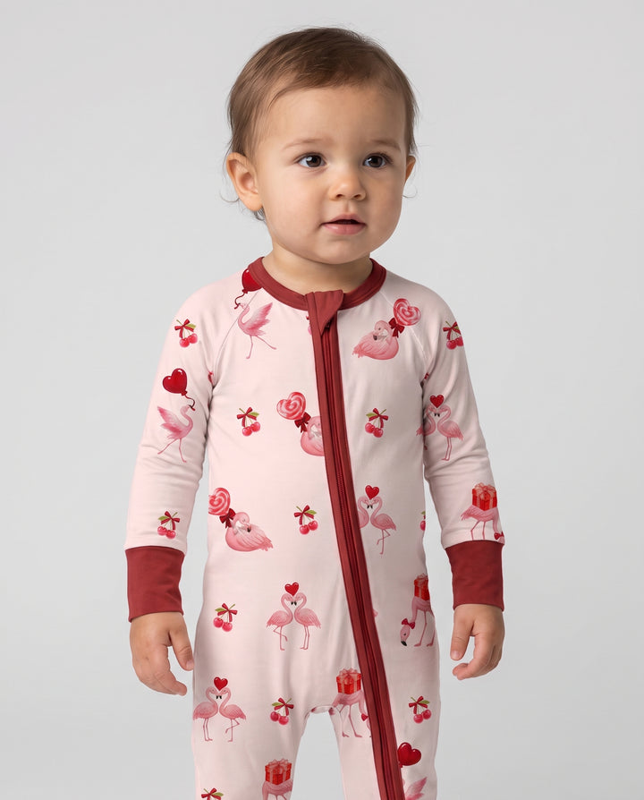 Flamingo Sweethearts Bamboo Convertible Zippy