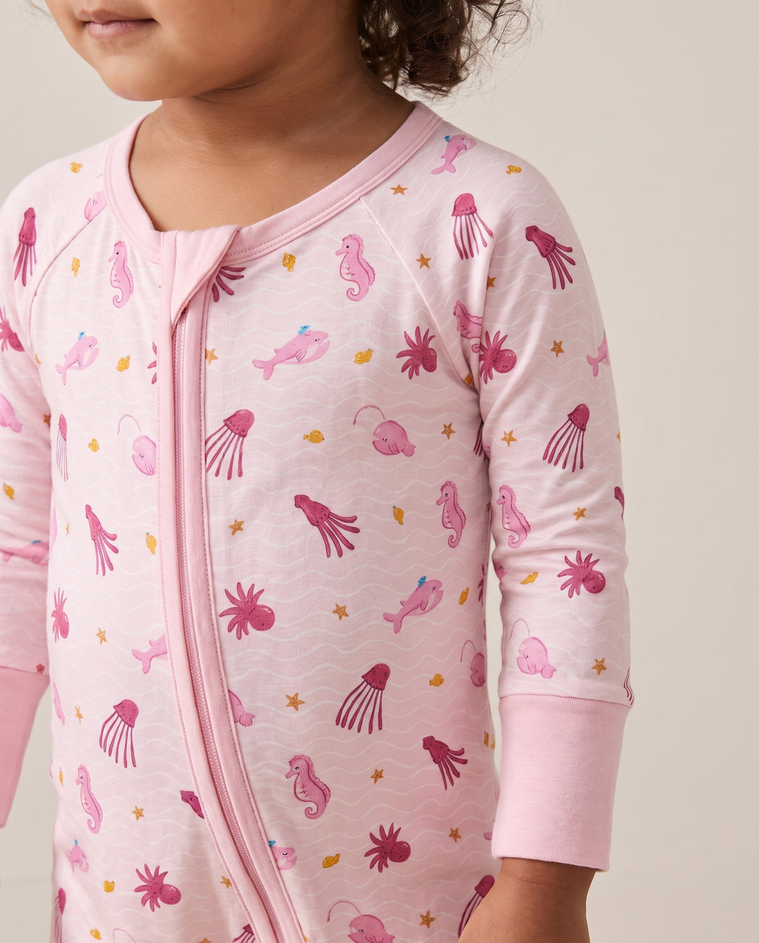 Pink Tide Treasures Bamboo Convertible Zipper Romper