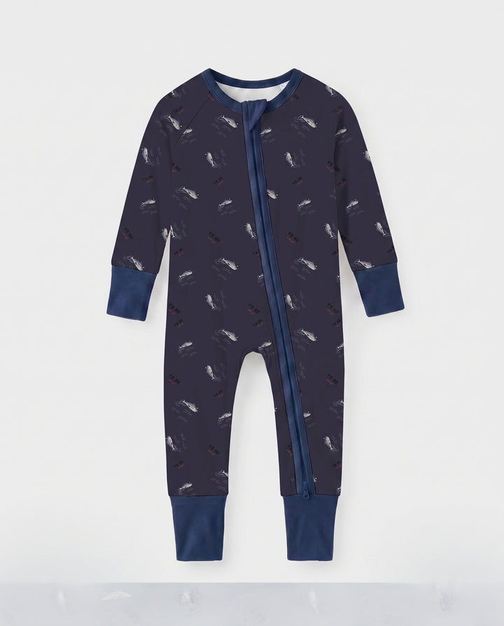 Yo Ho Squid Patrol Bamboo Convertible Zipper Romper