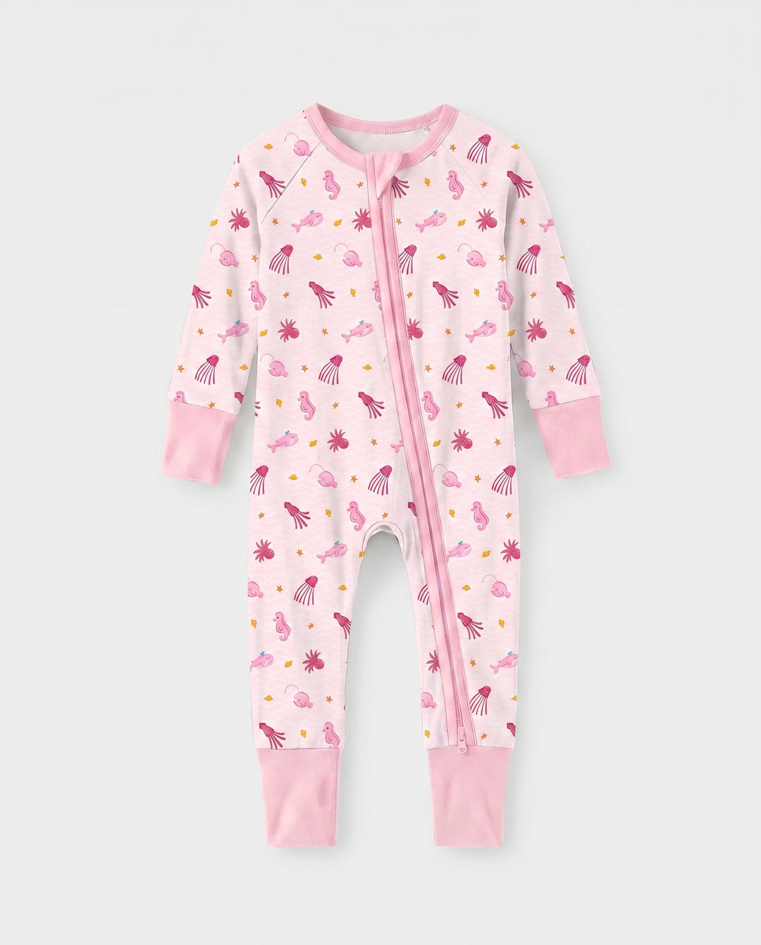 Pink Tide Treasures Bamboo Convertible Zipper Romper