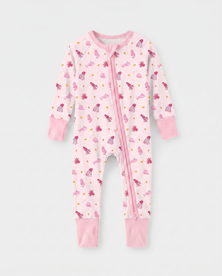 Pink Tide Treasures Bamboo Convertible Zipper Romper