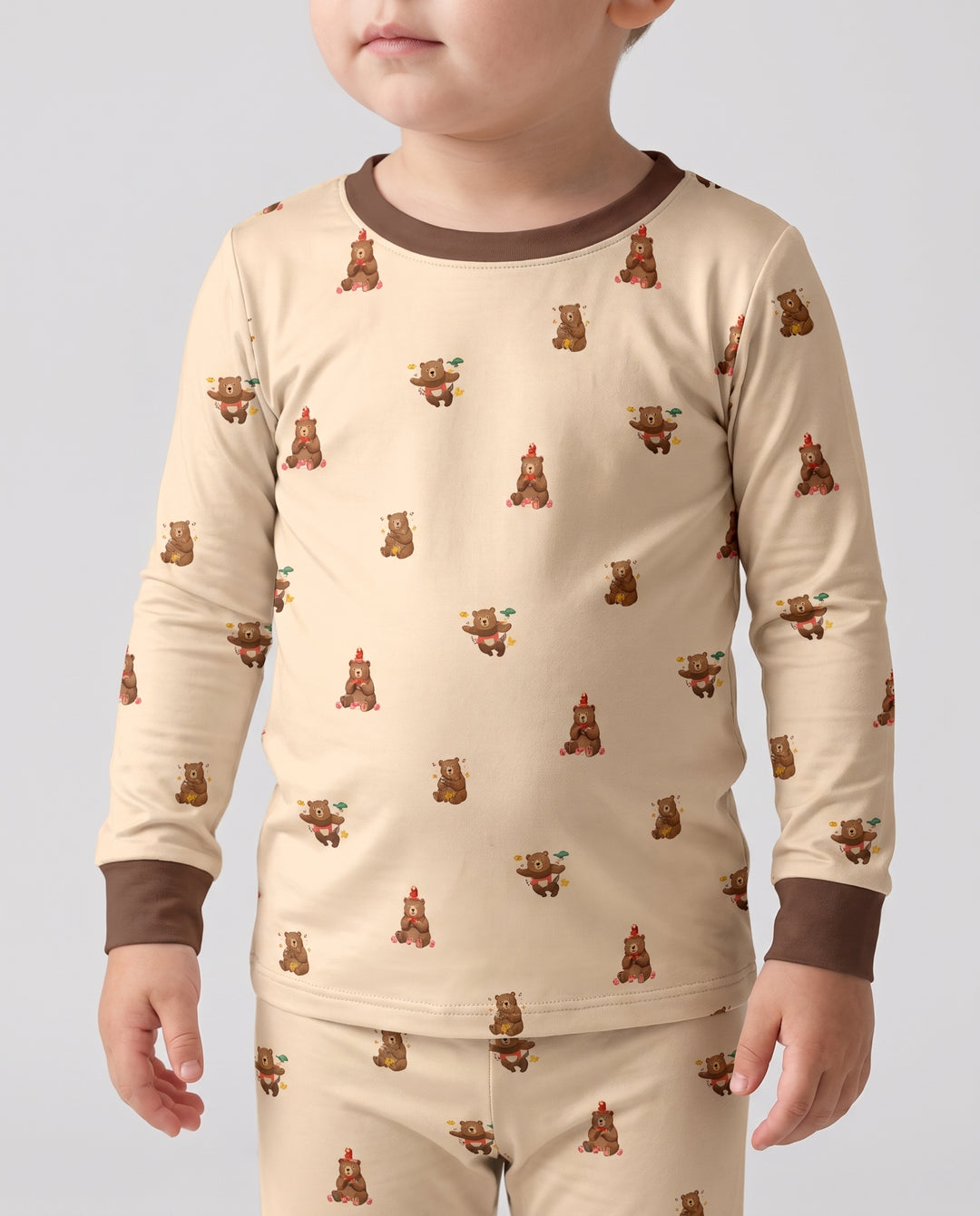 Little Bear Play Days Bamboo Two Piece Long Sleeve Pajama Set