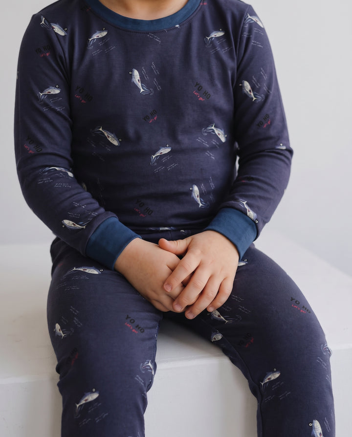 Yo Ho Squid Patrol Bamboo Two Piece Long Sleeve Pajama Set