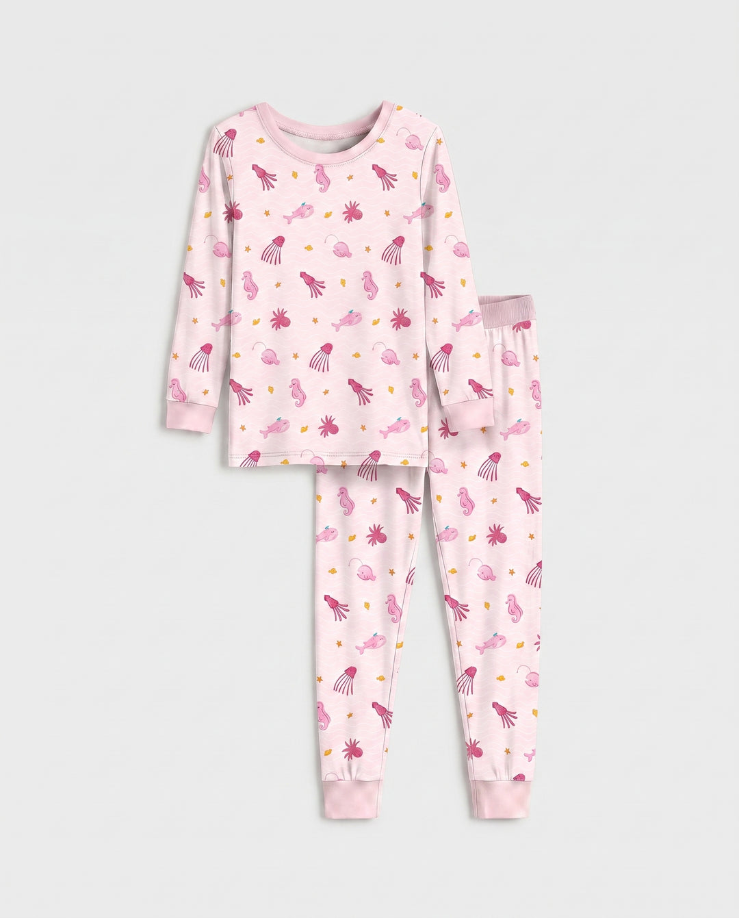 Pink Tide Treasures Bamboo Two Piece Long Sleeve Pajama Set