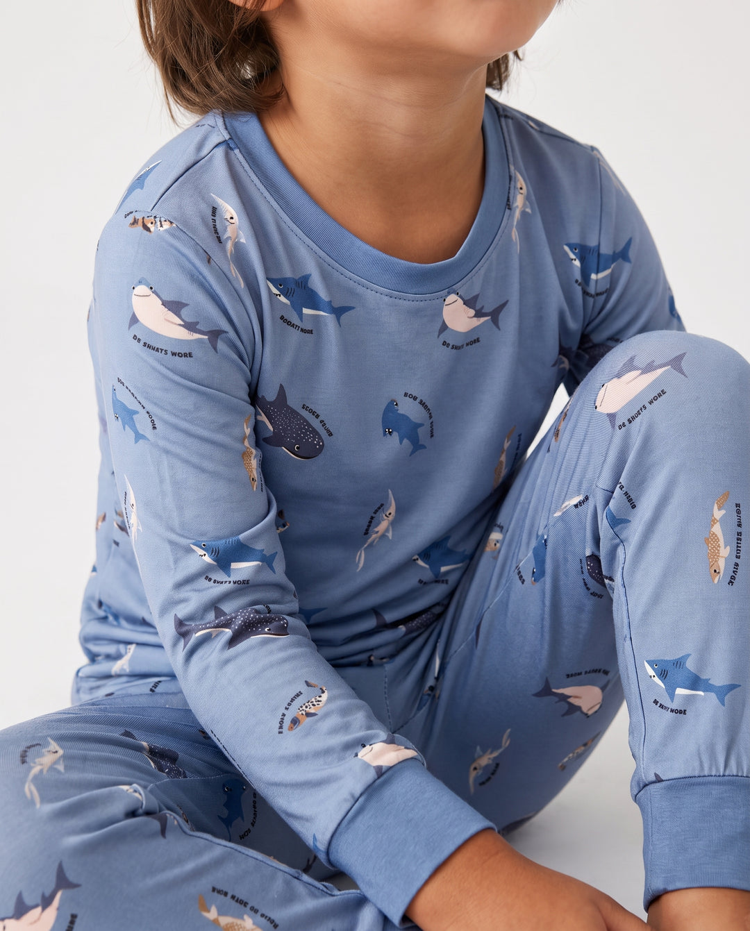 Shark Squad Sampler Bamboo Two Piece Long Sleeve Pajama Set