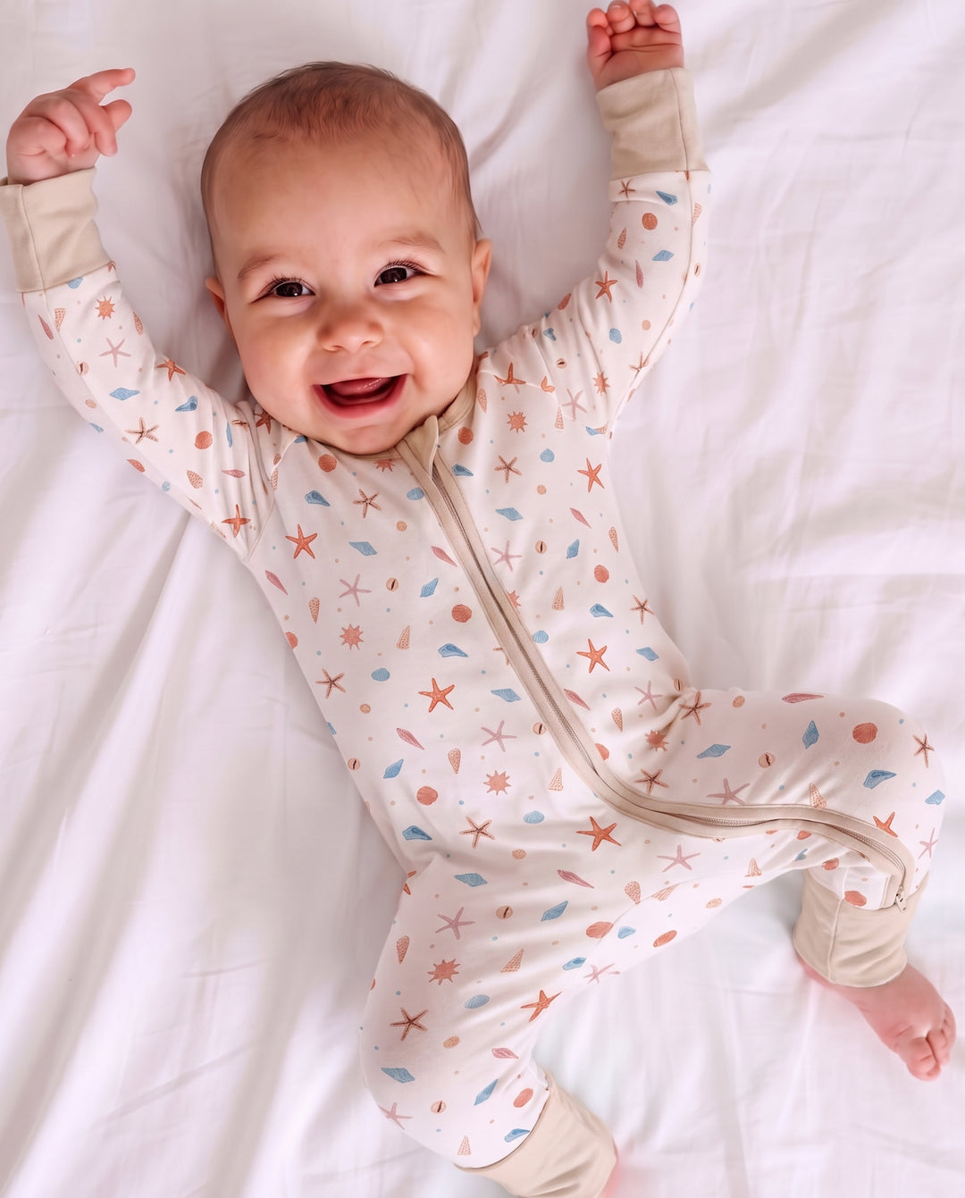 Seaside Treasure Toss Bamboo Convertible Zipper Romper