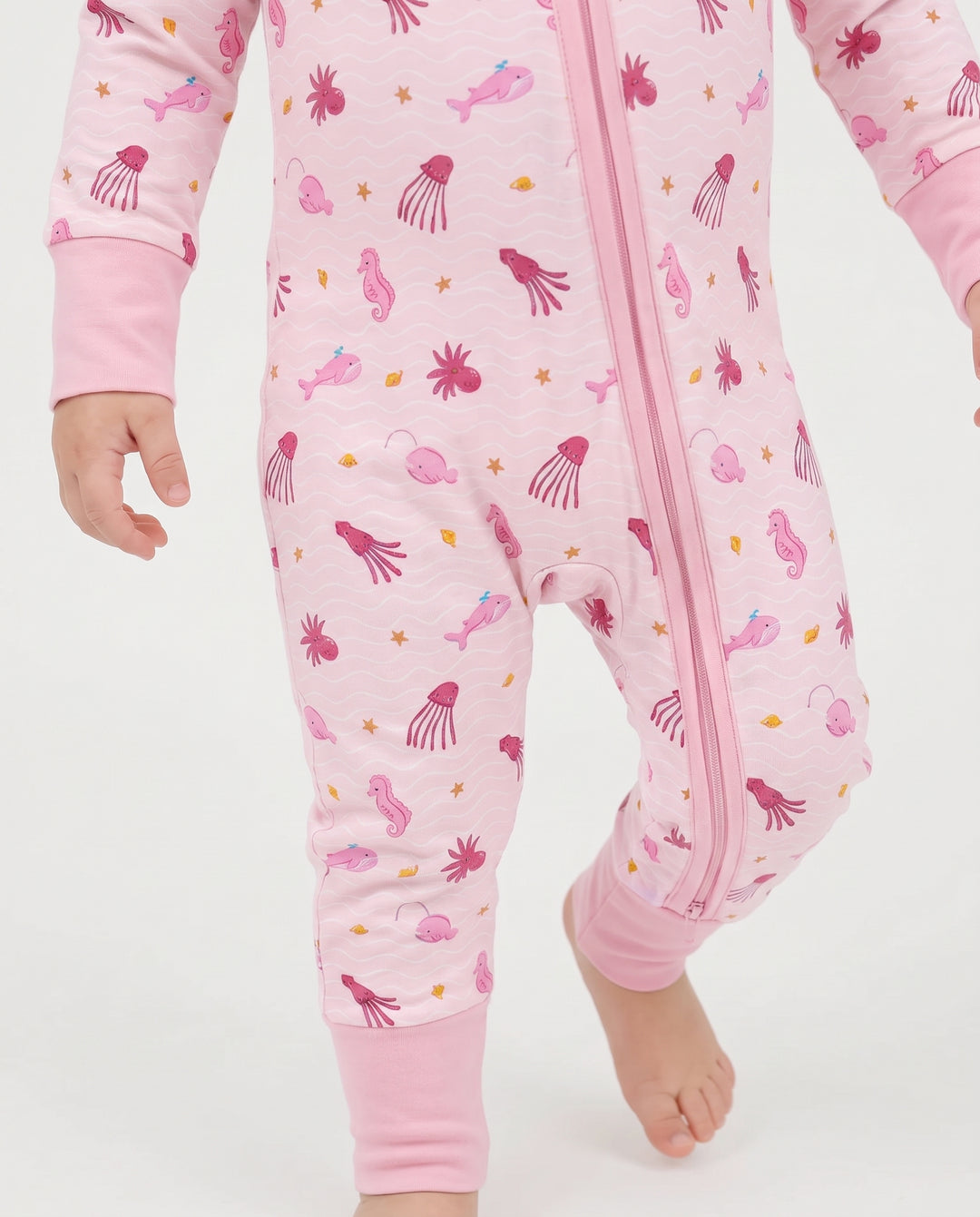 Pink Tide Treasures Bamboo Convertible Zipper Romper