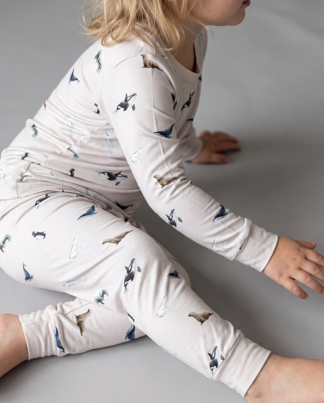 Arctic Ocean Friends Bamboo Two Piece Long Sleeve Pajama Set