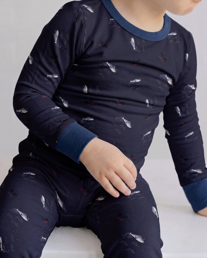 Yo Ho Squid Patrol Bamboo Two Piece Long Sleeve Pajama Set