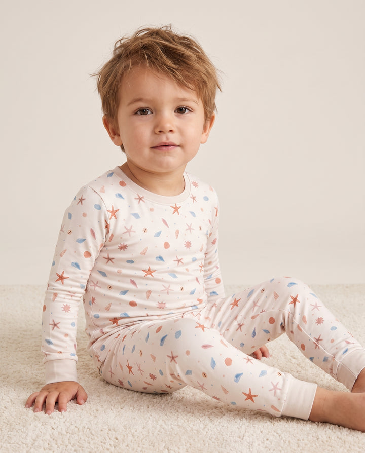 Seaside Treasure Toss Bamboo Two Piece Long Sleeve Pajama Set