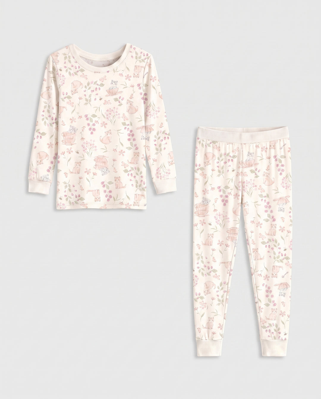 Berry Meadow Friends Bamboo Two Piece Long Sleeve Pajama Set