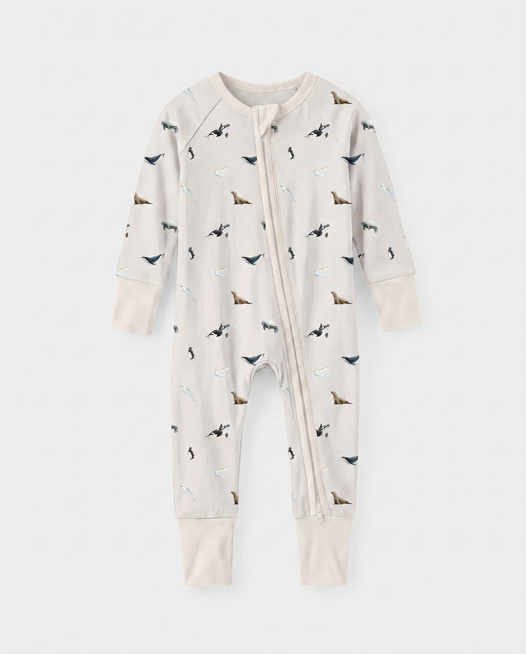 Arctic Ocean Friends Bamboo Convertible Zipper Romper