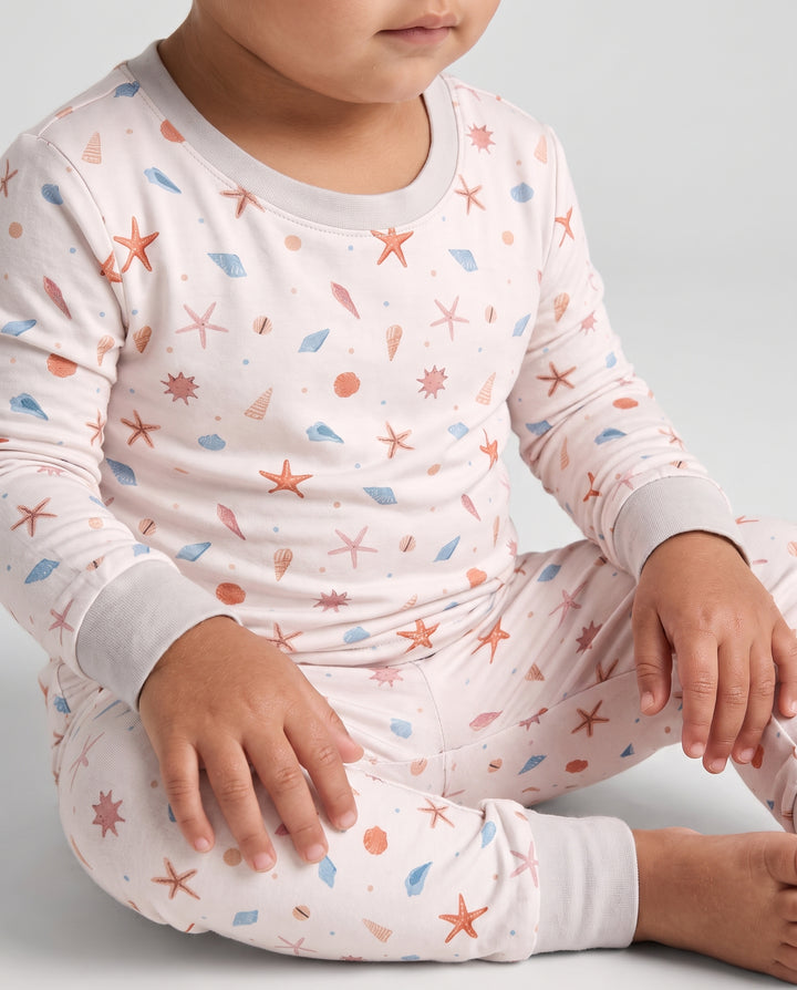 Seaside Treasure Toss Bamboo Two Piece Long Sleeve Pajama Set